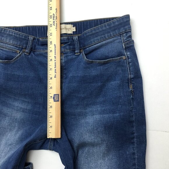 Soft Surroundings Jeans Relaxed Straight Leg Pull On Elastic Waist Medium - Picture 5 of 8